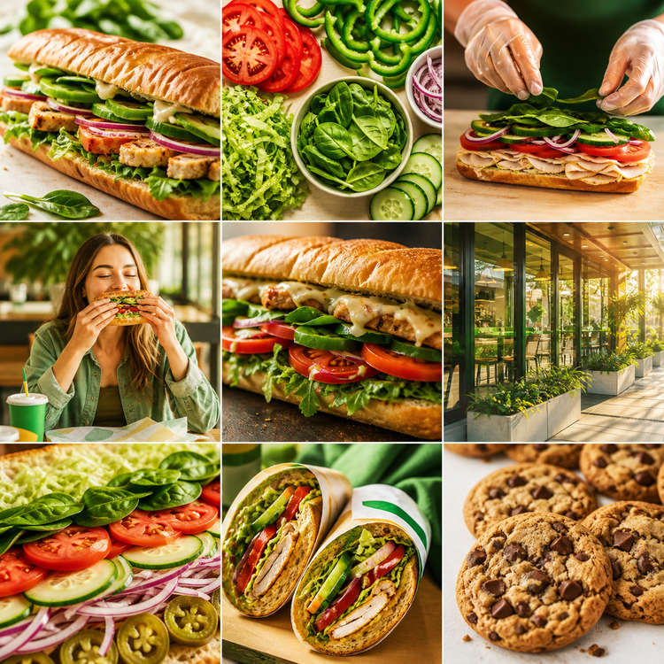 Square Instagram feed study with Subway posts and product imagery